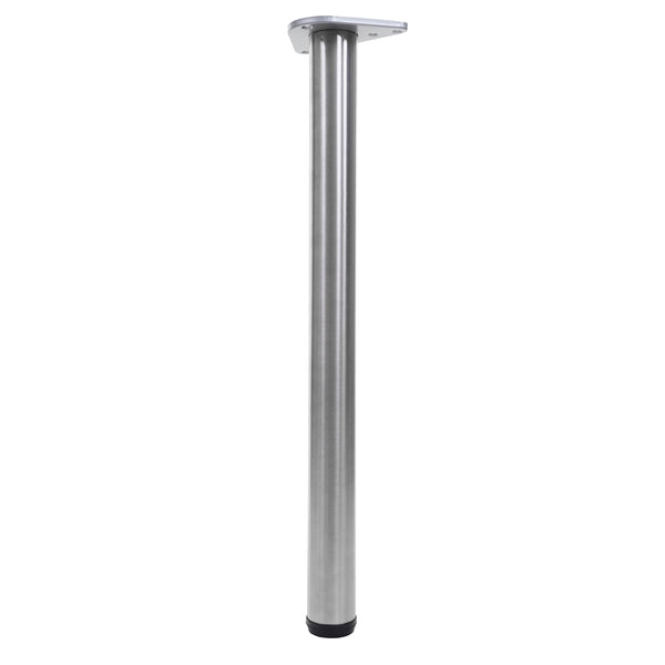 2er-Set Tischbeine Edelstahl-Optik für Schreibtisch & Esstisch 73cm