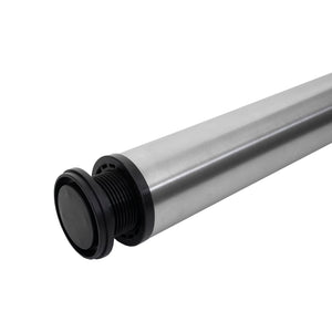 2er-Set Tischbeine Edelstahl-Optik für Schreibtisch & Esstisch 73cm