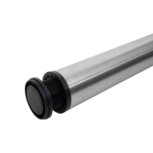 2er-Set Tischbeine Edelstahl-Optik für Schreibtisch & Esstisch 73cm