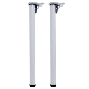 2er-Set klappbare Tischbeine für Schreibtisch/Esstisch 72cm weiss