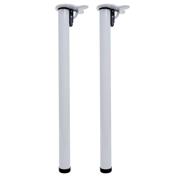 2er-Set klappbare Tischbeine für Schreibtisch/Esstisch 72cm weiss