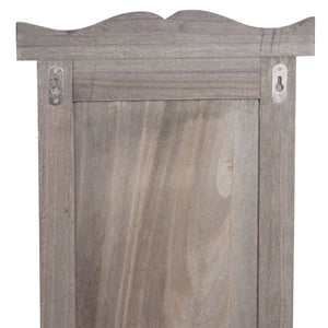 2er-Set Wandgarderobe Holz shabby mit Wandhaken grau-braun