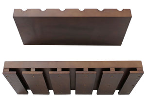 2er-Set Weinregal Holz Wandregal Flaschen- & Glashalter braun