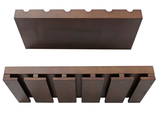 2er-Set Weinregal Holz Wandregal Flaschen- & Glashalter braun