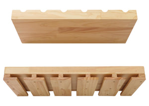 2er-Set Weinregal Holz Wandmontage für 6 Flaschen natur