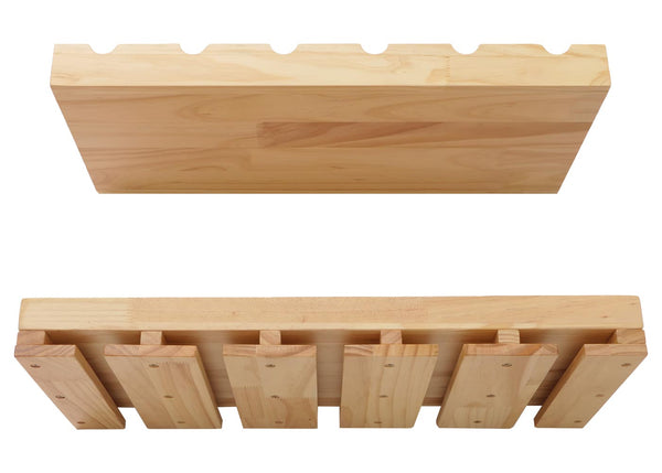 2er-Set Weinregal Holz Wandmontage für 6 Flaschen natur