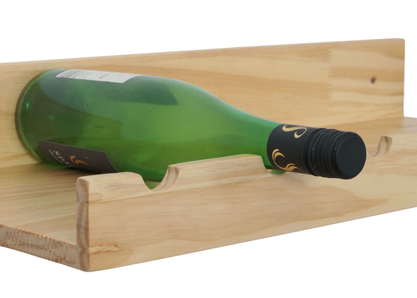2er-Set Weinregal Holz Wandmontage für 6 Flaschen natur