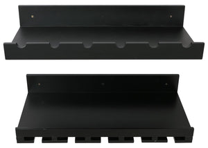 2er-Set Weinregal Holz Wandregal für 6 Flaschen schwarz
