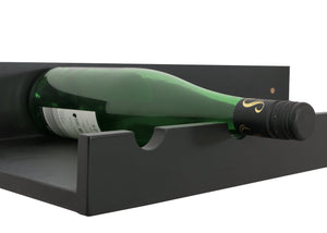 2er-Set Weinregal Holz Wandregal für 6 Flaschen schwarz