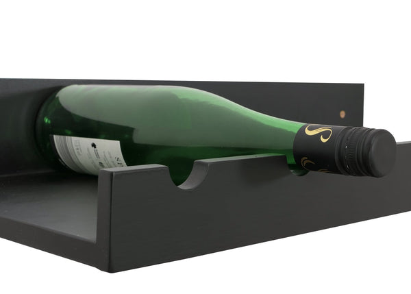 2er-Set Weinregal Holz Wandregal für 6 Flaschen schwarz