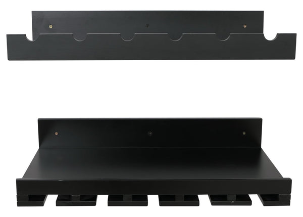 2er-Set Weinregal Holz Wandregal für 6 Flaschen schwarz