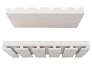 2er-Set Weinregal Holz Wandhalter für 6 Flaschen 15 Gläser weiss