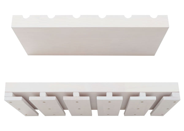 2er-Set Weinregal Holz Wandhalter für 6 Flaschen 15 Gläser weiss