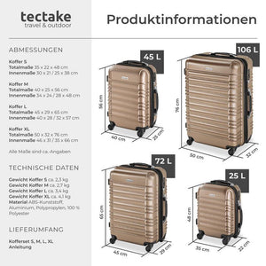 Hartschalenkofferset 4-tlg. champagner