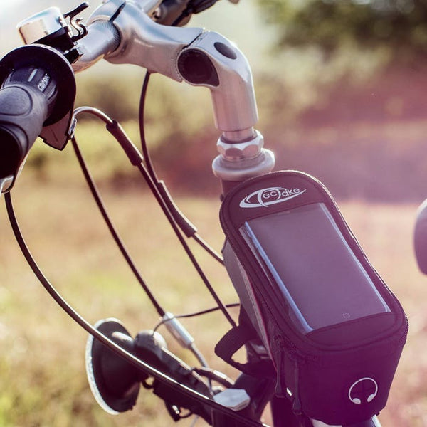 Fahrradtasche mit Rahmen-Befestigung für Smartphones schwarz 18 x 8,5 x 8,5 cm