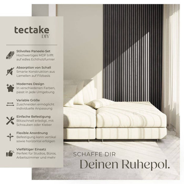 Akustikpaneele Sonic Wall Eiche schwarz 2er Set