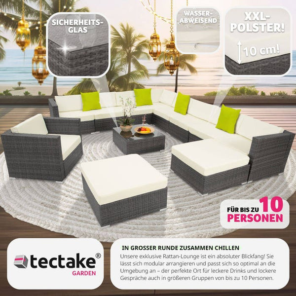 Rattan Lounge Las Vegas grau