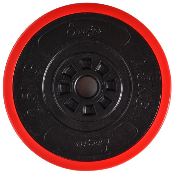2-in-1 Hantelset 20kg verstellbar Rot-Schwarz