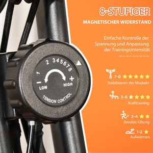 2-in-1 Heimtrainer klappbar LCD-Display Rot