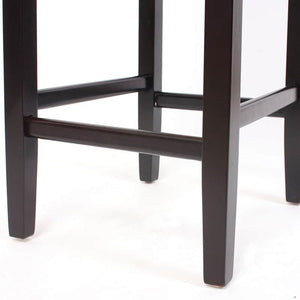 2x Barhocker Barstuhl Kunstleder schwarz, dunkle Füsse