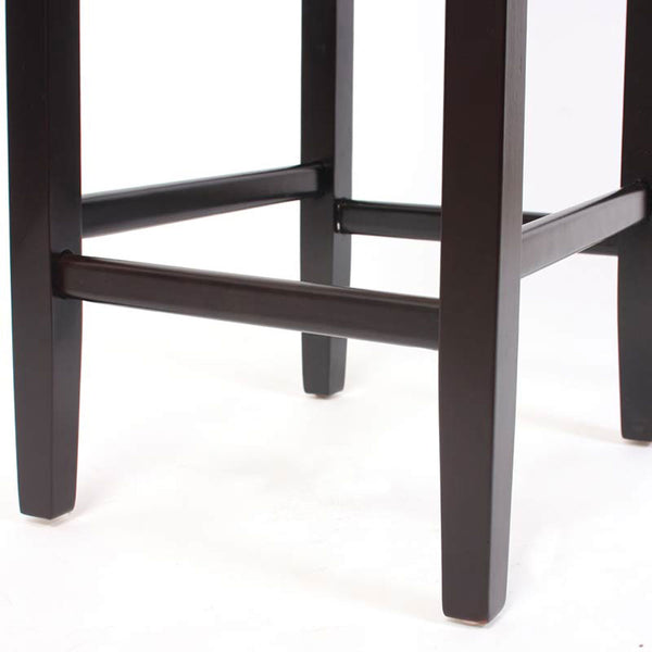 2x Barhocker Barstuhl Kunstleder schwarz, dunkle Füsse