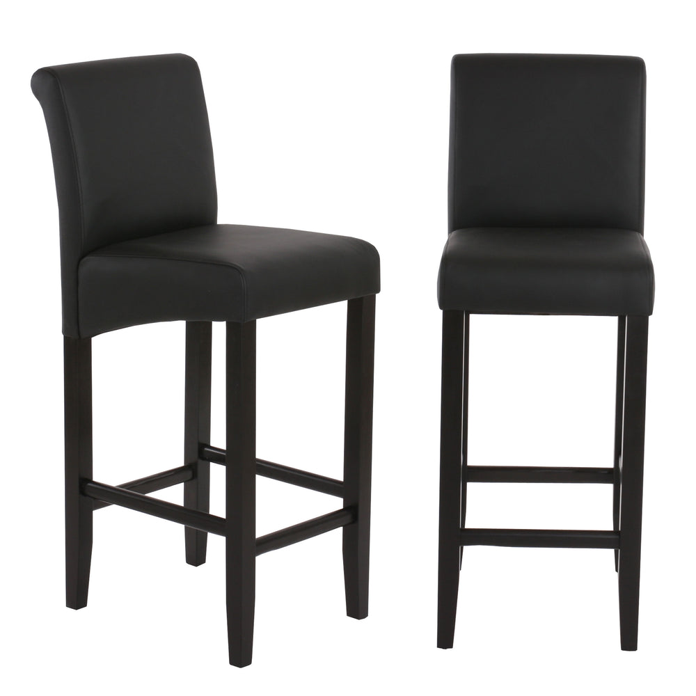 2x Barhocker Barstuhl Lancy schwarz matt Kunstleder