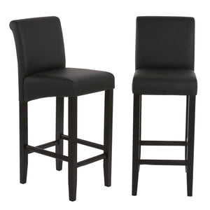 2x Barhocker Barstuhl Lancy schwarz matt Kunstleder