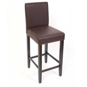 2x Barhocker Barstuhl M37 Kunstleder ~ braun dunkle Füsse