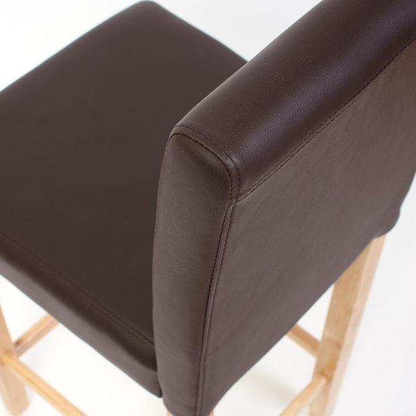 2x Barhocker Leder ~ braun helle Füsse