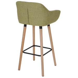 2x Barhocker Malmö, Textil ~ hellgrün