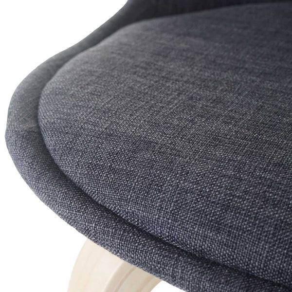 2x Barhocker Palmdale Tresenhocker mit Lehne ~ Textil dunkelgrau