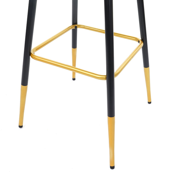 2x Barhocker Retro Design Samt Grau