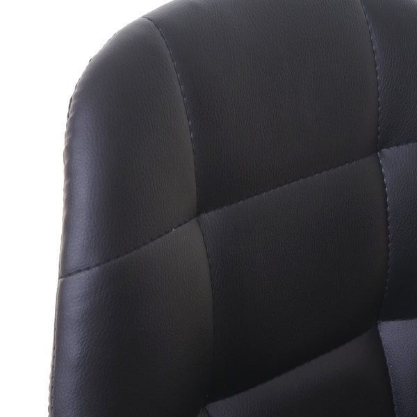 2x Barhocker, Tresenhocker, Kunstleder ~ schwarz