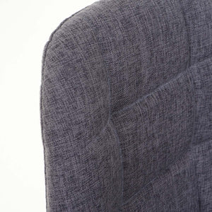 2x Barhocker Tresenhocker Textil ~ grau