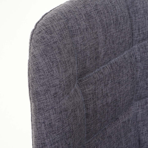 2x Barhocker Tresenhocker Textil ~ grau