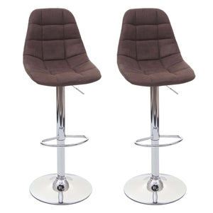 2x Barhocker Tresenhocker vintage dunkelbraun Textil