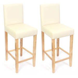 2x Barhocker ~ creme helle Füsse