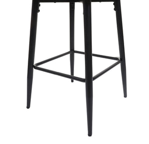 Barhocker mit Fussablage Metall - Kunstleder schwarz