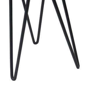 2x Beistelltisch Nachttisch Industriedesign Echtholz Ø25cm