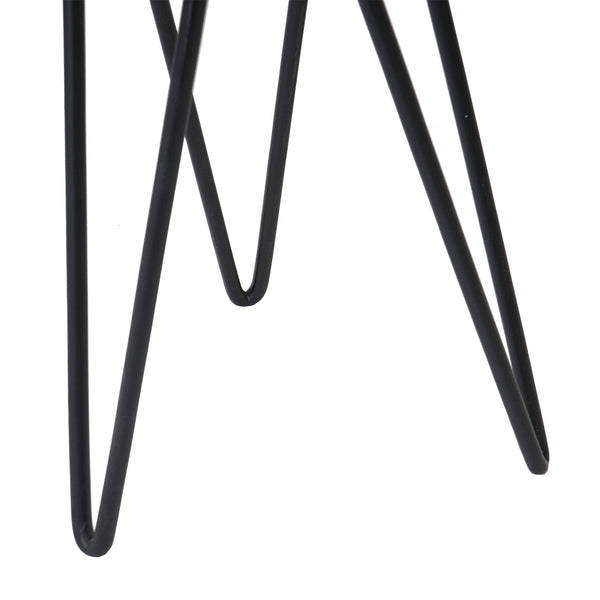 2x Beistelltisch Nachttisch Industriedesign Echtholz Ø25cm