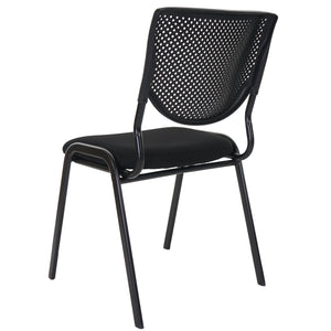 2x Besucherstuhl stapelbar, Stoff/Textil