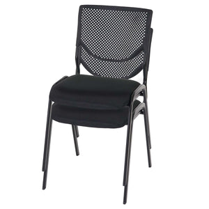 2x Besucherstuhl stapelbar, Stoff/Textil