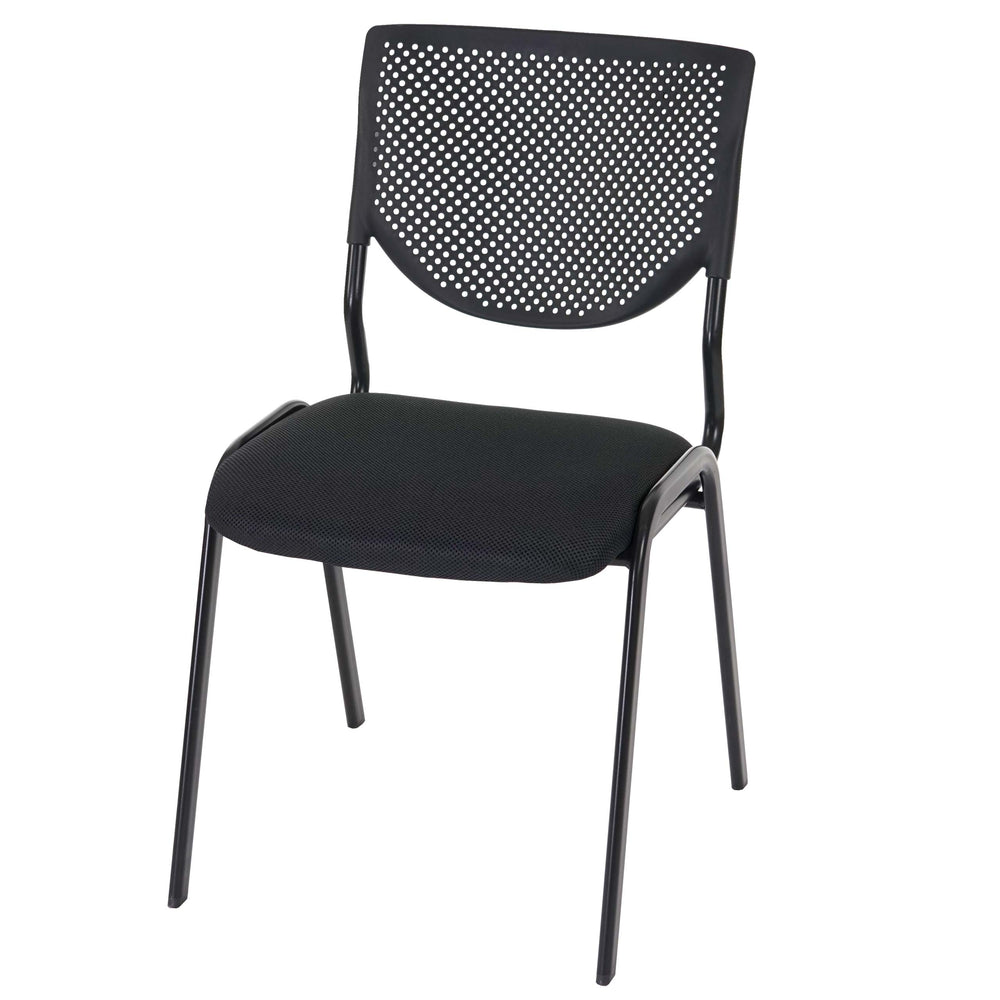 2x Besucherstuhl stapelbar, Stoff/Textil