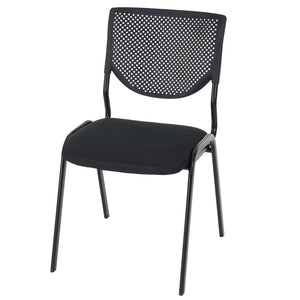 2x Besucherstuhl stapelbar, Stoff/Textil