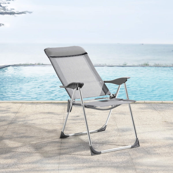 2x Errenteria camping chair set of 2 light gray 