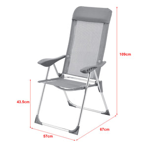 2x Errenteria camping chair set of 2 light gray 