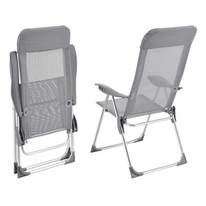 2x Errenteria camping chair set of 2 light gray 