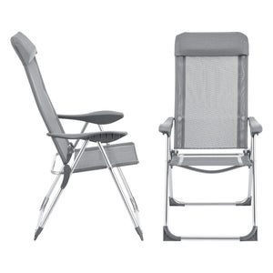 2x Errenteria camping chair set of 2 light gray 