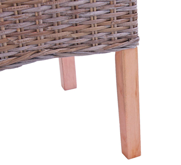 2x Esszimmerstuhl Kubu-Rattan ~ ohne Sitzkissen