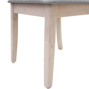 2x Esszimmerstuhl, Küchenstuhl, Stoff/Textil Massiv-Holz helles Gestell,grau